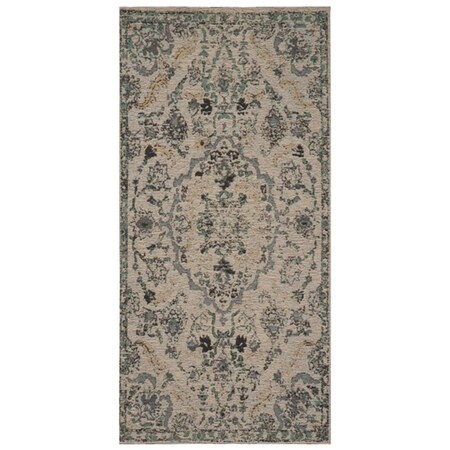 Safavieh 6 x 9 ft. Classic Vintage Collection Contemporary Rectangle Power Loomed Rug Grey & Turquoise CLV102F-6